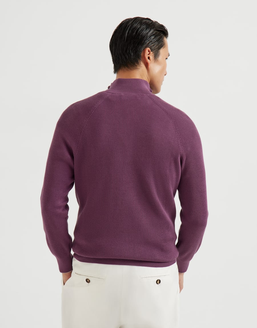 Cotton sweater Burgundy Man - Brunello Cucinelli