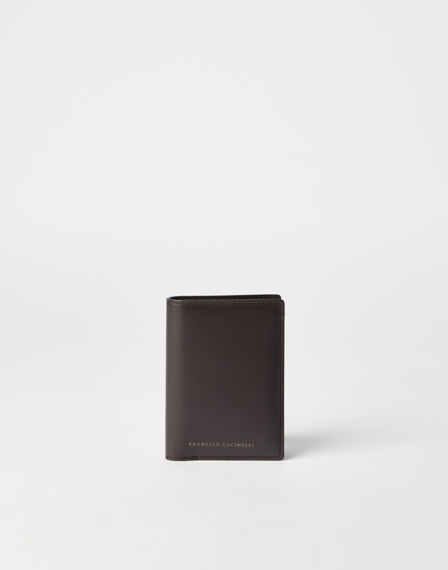 Calfskin passport holder Rust Brown Woman - Brunello Cucinelli