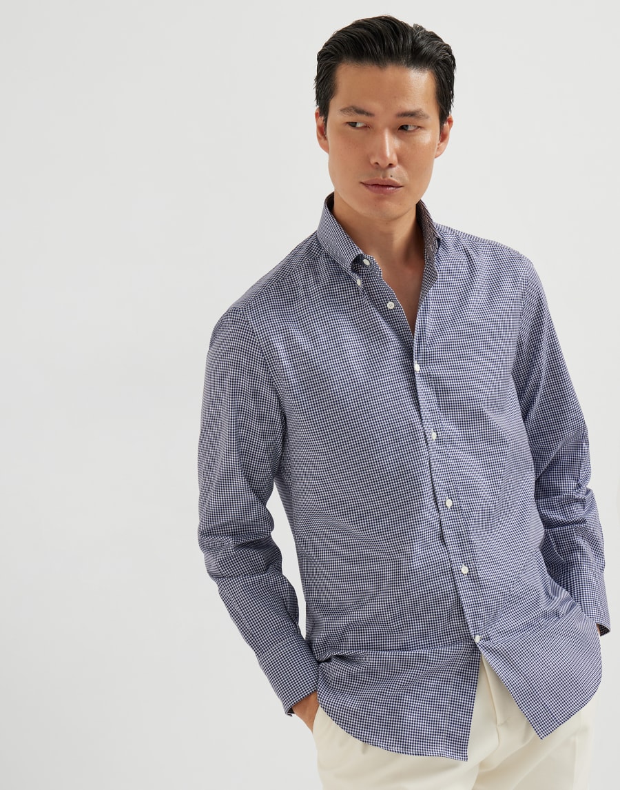 Button-down collar shirt Blue Man - Brunello Cucinelli