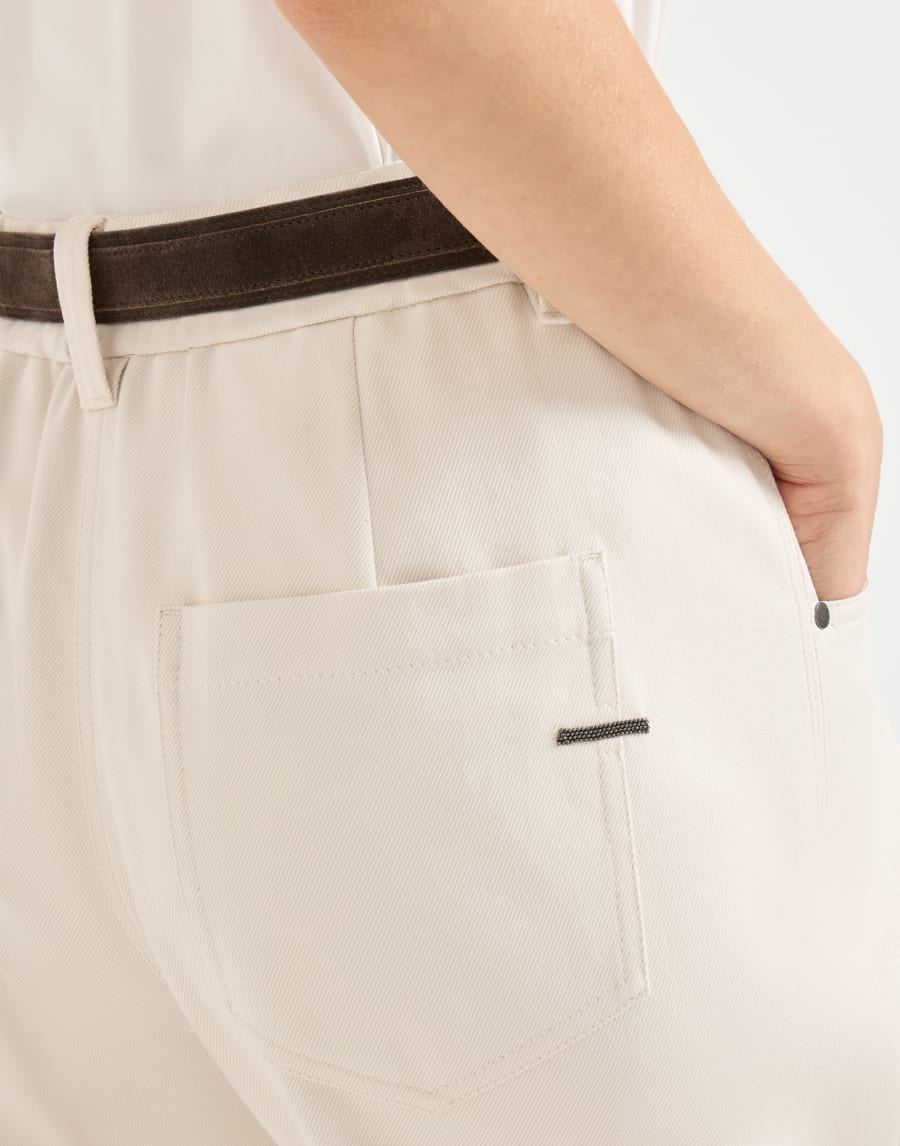 Pantalon Baggy Blanc Femme - Brunello Cucinelli