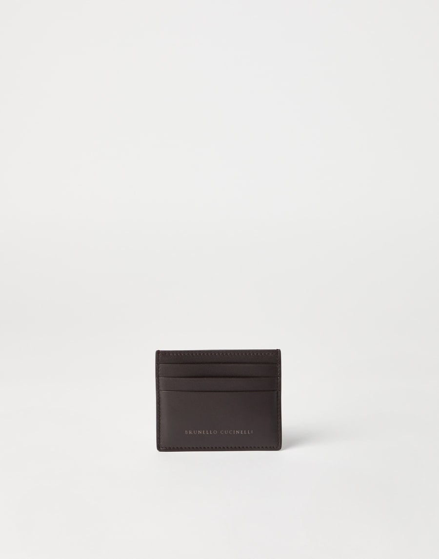 Calfskin card case Rust Brown Woman - Brunello Cucinelli