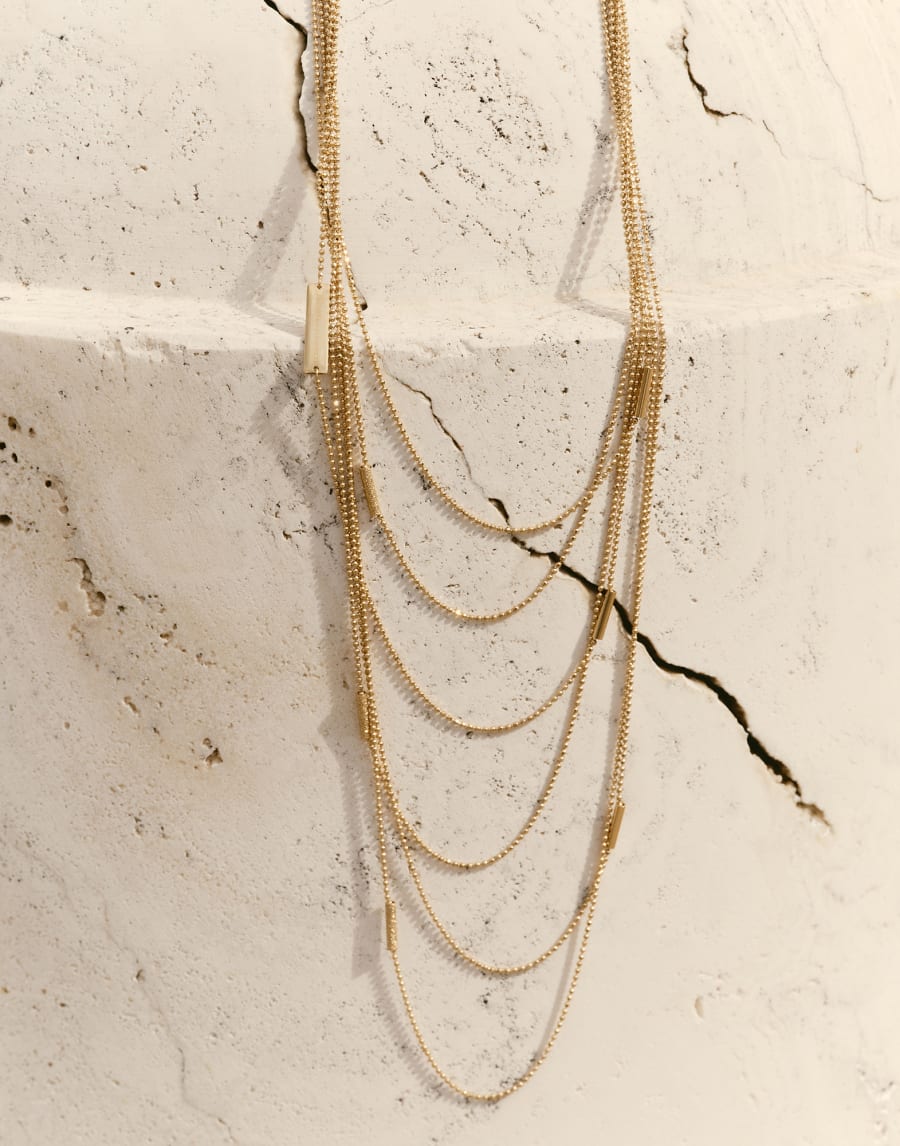 Gold with Diamond necklace Gold Woman - Brunello Cucinelli