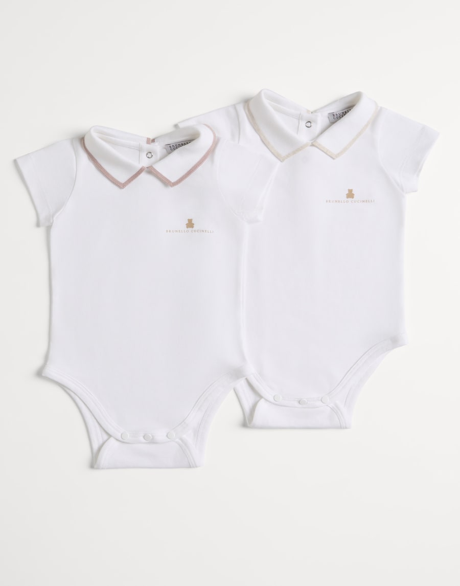 Baby Bernie 2-piece bodysuit set Pink Baby - Brunello Cucinelli