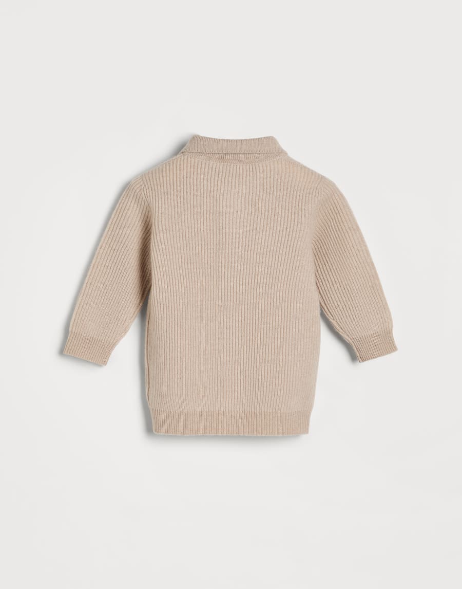 Cashmere Baby Cardigan Beige Baby - Brunello Cucinelli