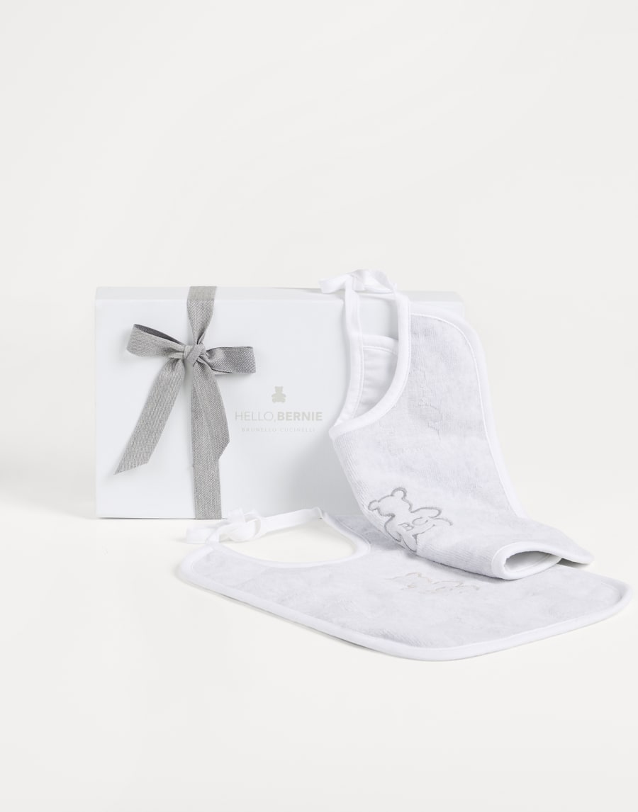 Bernie Baby Bib Set Light Grey Baby - Brunello Cucinelli