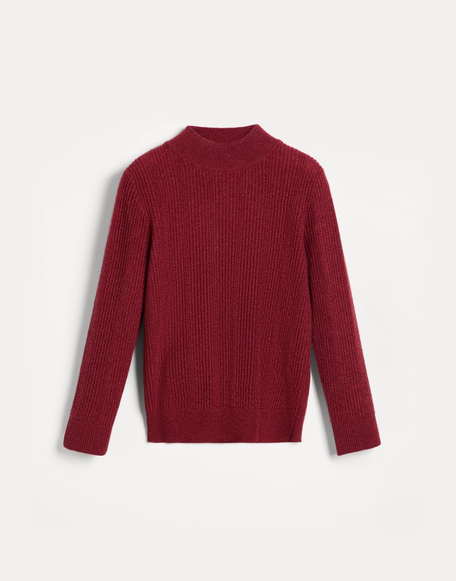 Maglia collo camino Rosso Bambino - Brunello Cucinelli