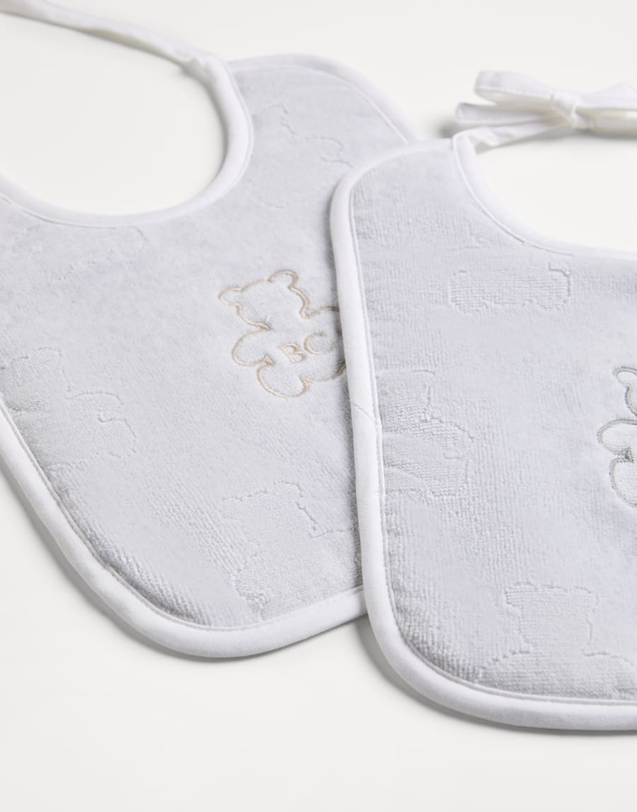 Set de baberos Baby Bernie Gris Claro Bebé - Brunello Cucinelli