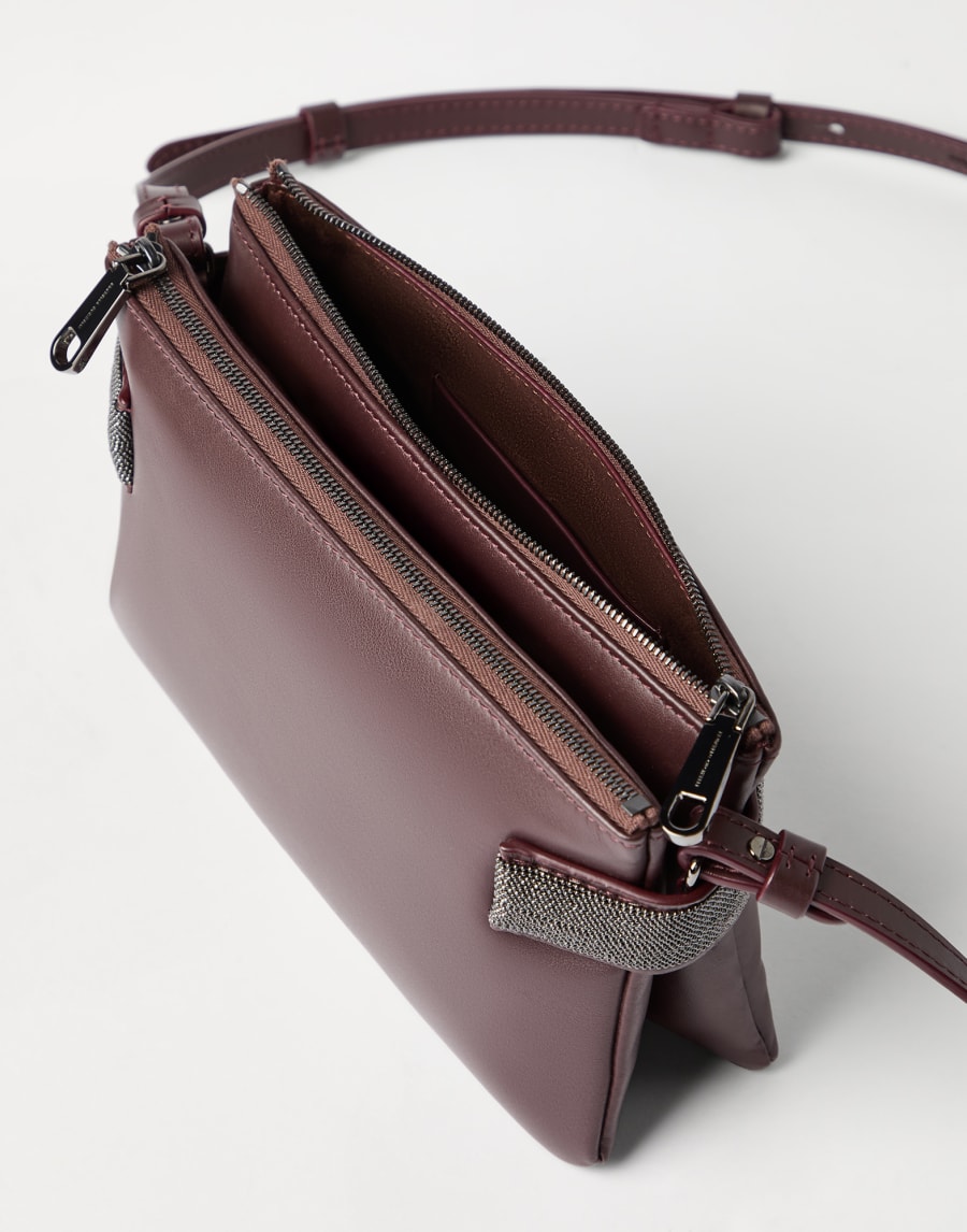 Essence mini shoulder bag Burgundy Woman - Brunello Cucinelli