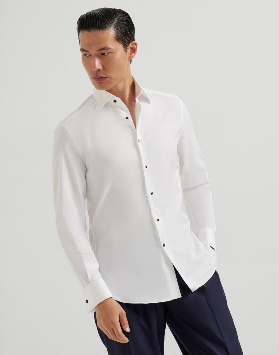 Tuxedo shirt White Man - Brunello Cucinelli