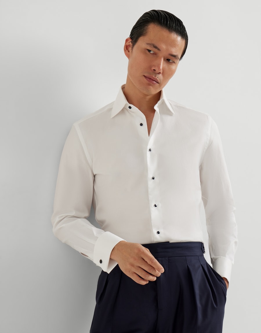 Tuxedo shirt White Man - Brunello Cucinelli