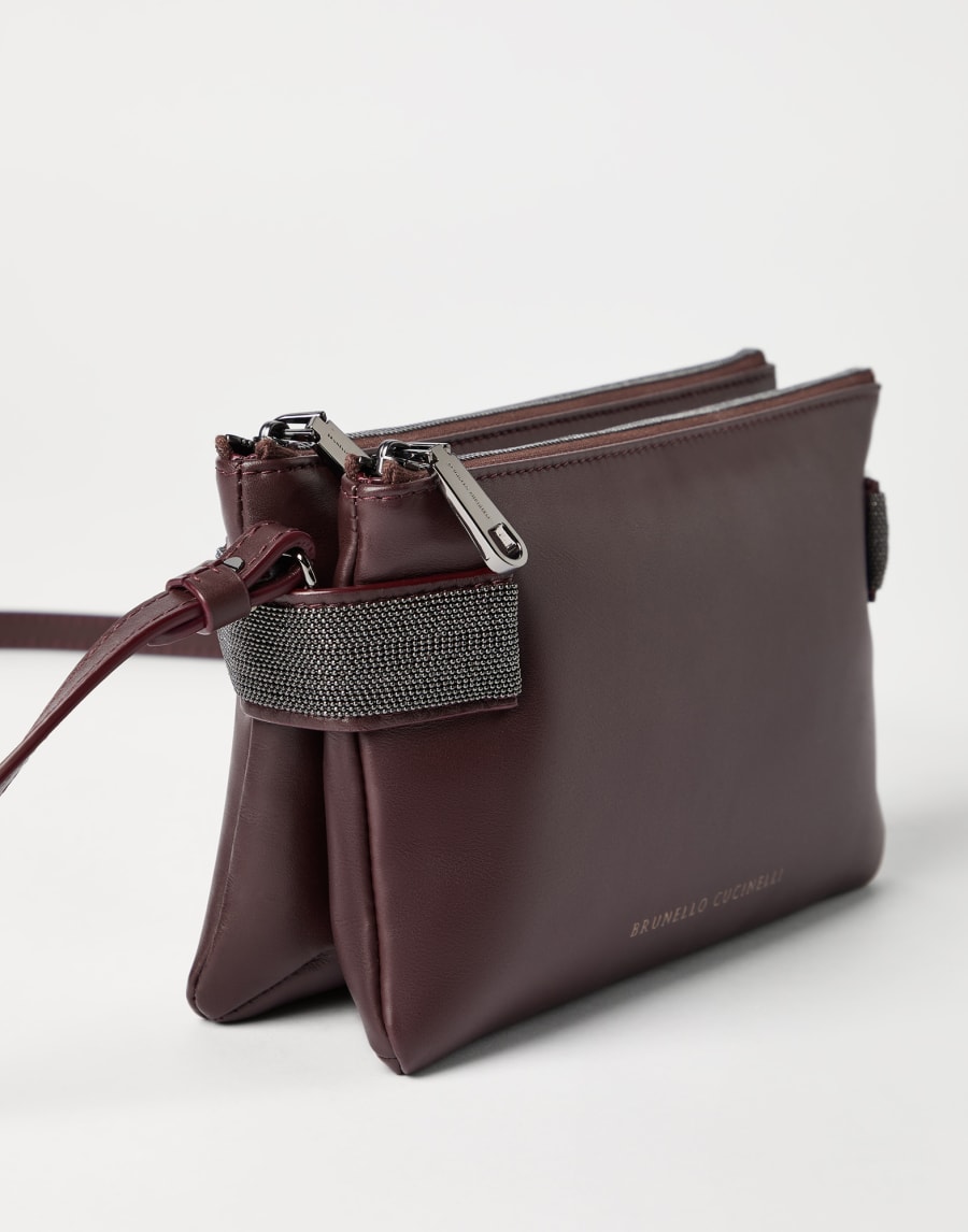 Essence mini shoulder bag Burgundy Woman - Brunello Cucinelli