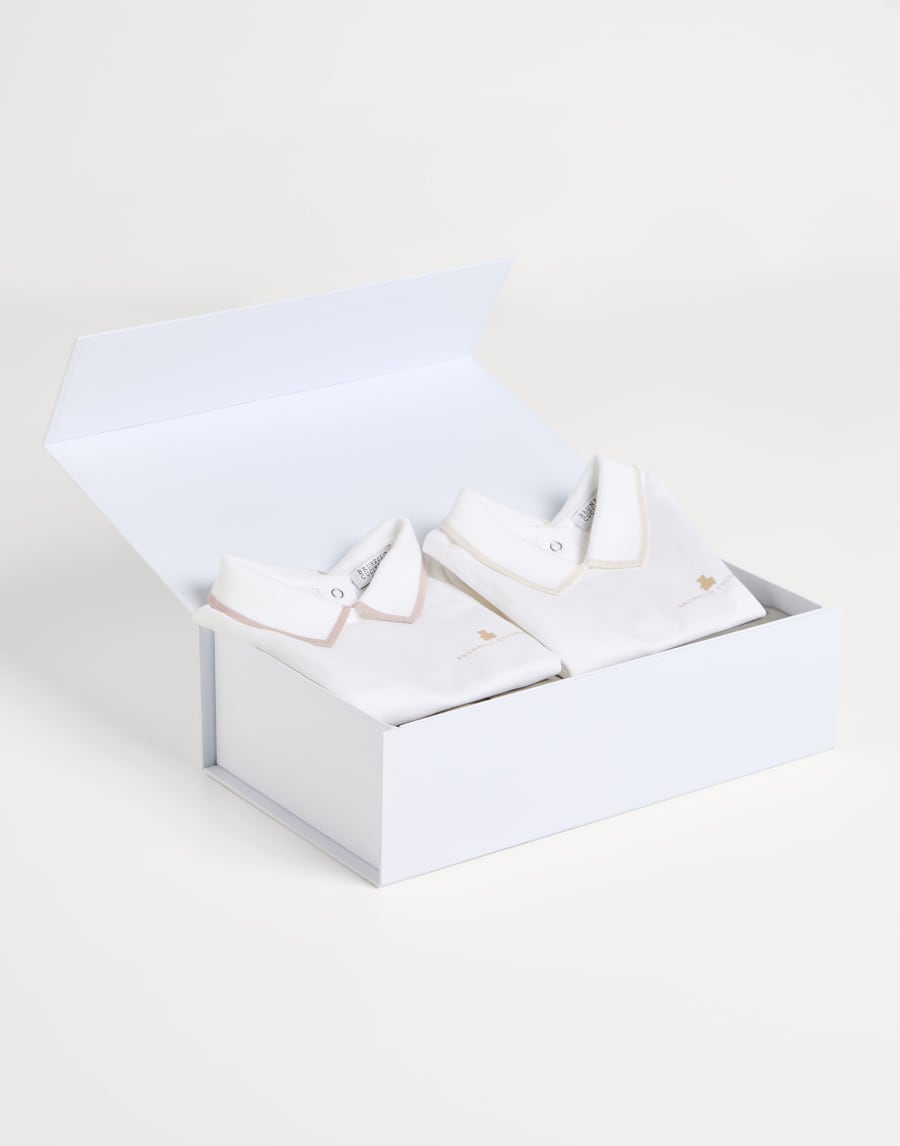 Baby Bernie 2-piece bodysuit set Pink Baby - Brunello Cucinelli