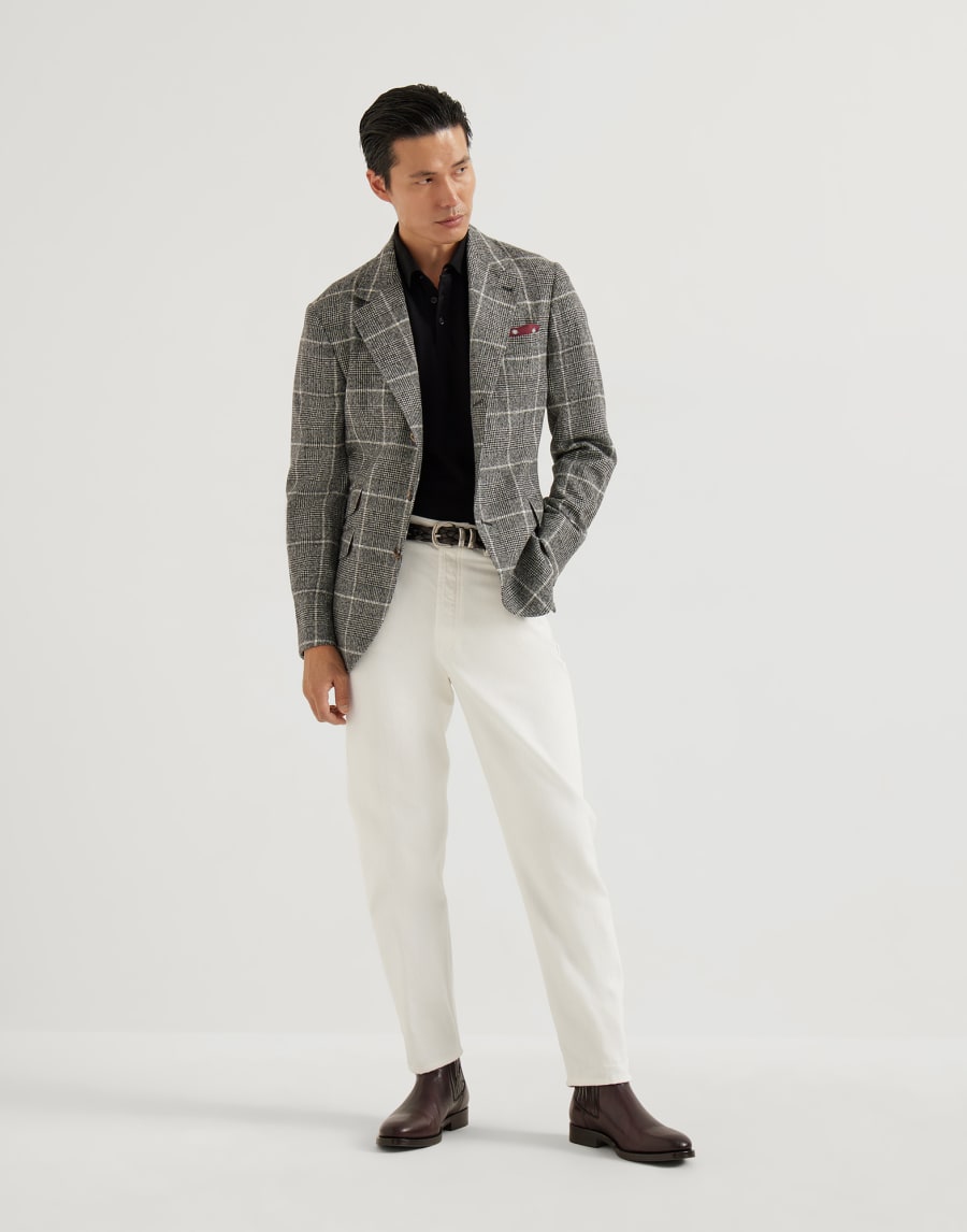 ピケ ポロシャツ ブラック メンズ - Brunello Cucinelli