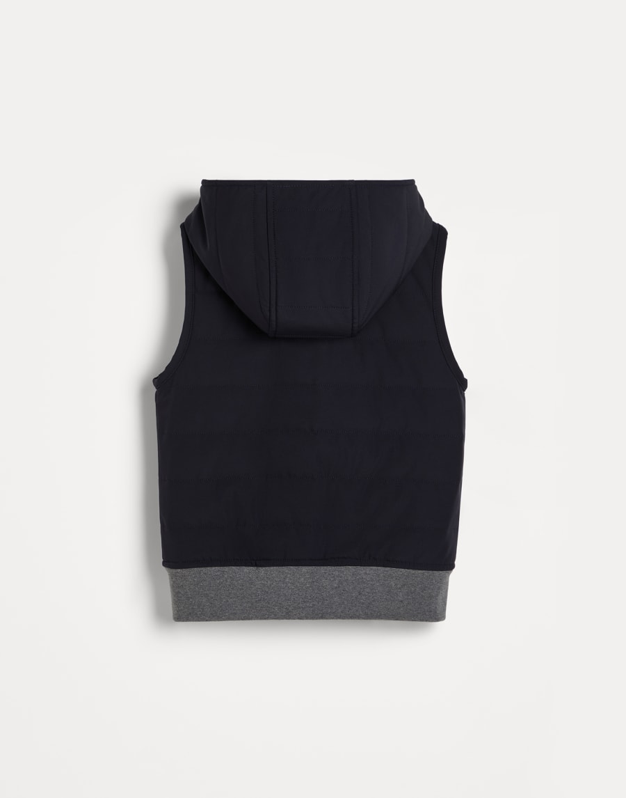 Nylon vest with padding Navy Blue Boys - Brunello Cucinelli