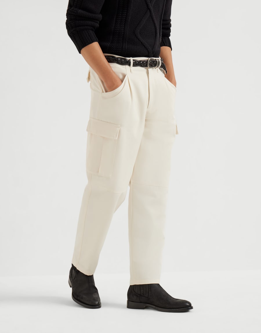 Pantalone leisure fit con tasche cargo Panama Uomo - Brunello Cucinelli