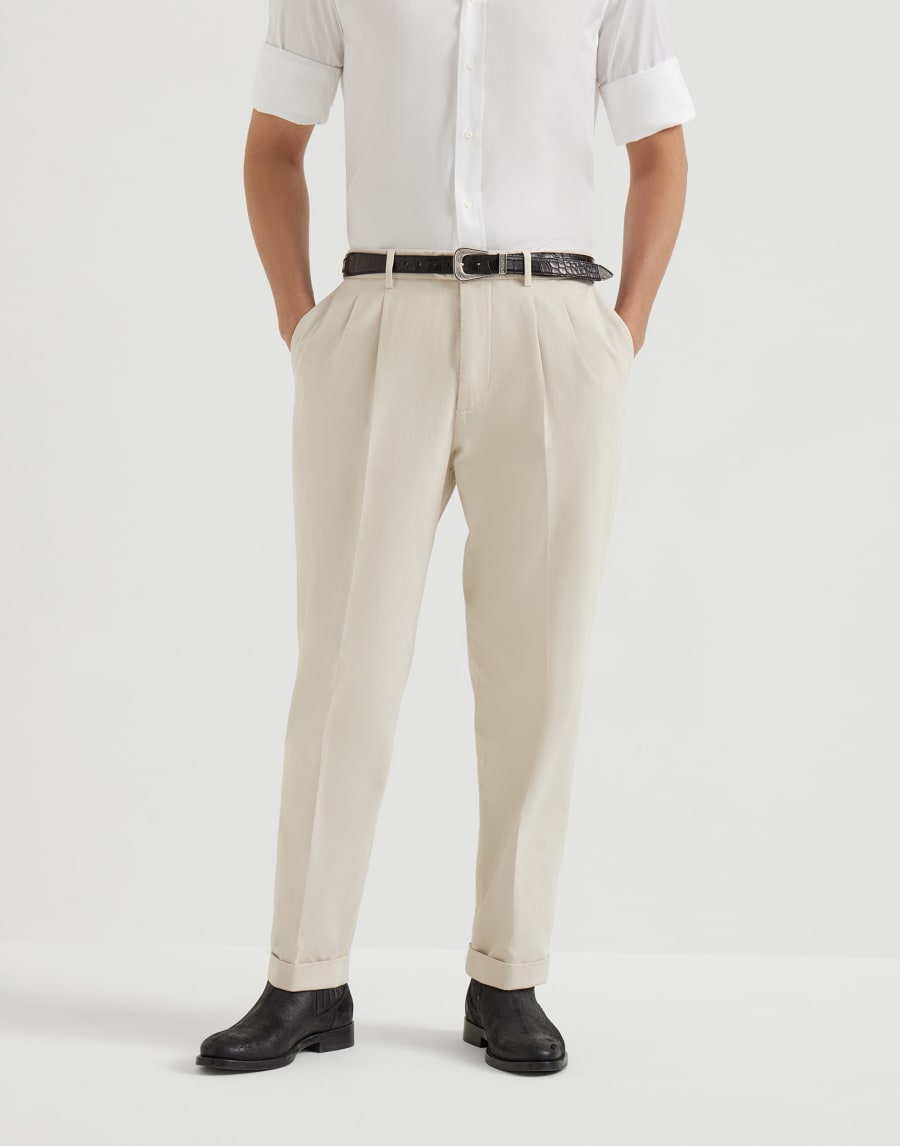 Pantalone in gabardina Panama Uomo - Brunello Cucinelli
