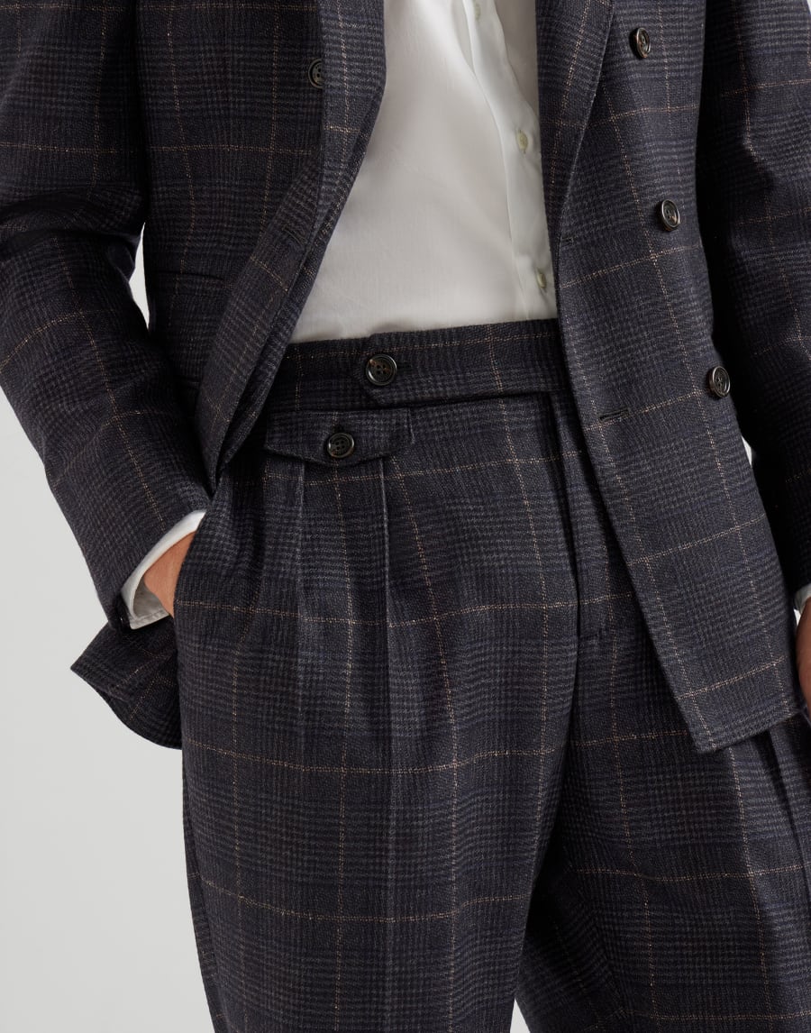 Prince of Wales trousers Anthracite Man - Brunello Cucinelli