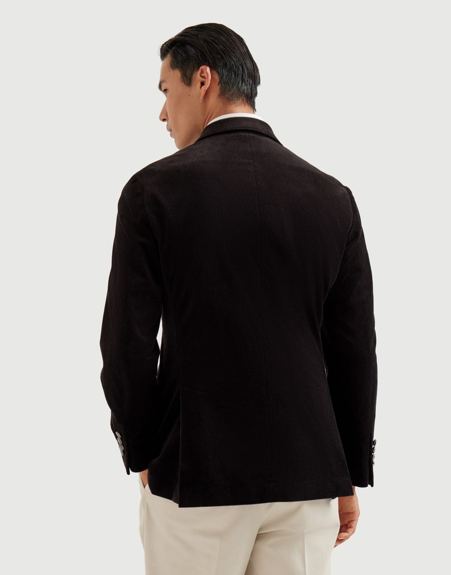 Corduroy blazer Black Man - Brunello Cucinelli
