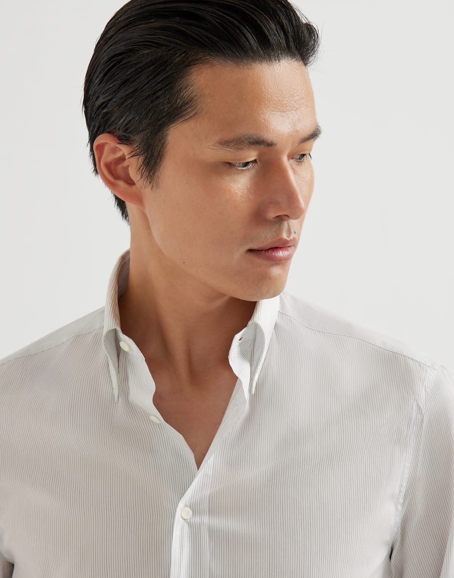 Striped poplin shirt White Man - Brunello Cucinelli