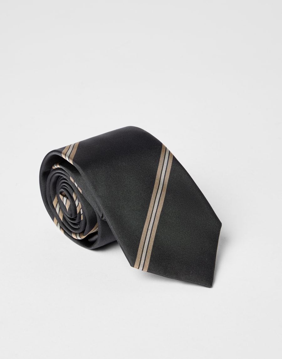 Silk necktie Anthracite Man - Brunello Cucinelli