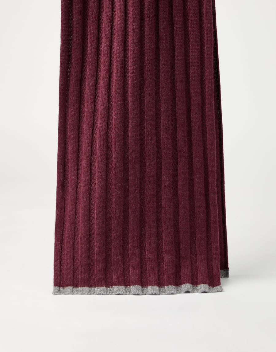 Rib knit scarf Amaranth Man - Brunello Cucinelli