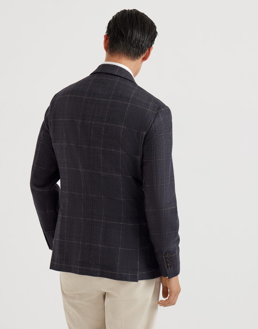 Prince of Wales deconstructed blazer Anthracite Man - Brunello Cucinelli