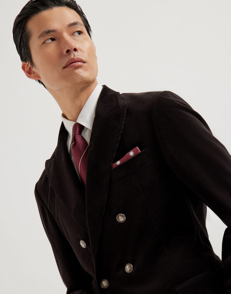 Corduroy suit Black Man - Brunello Cucinelli