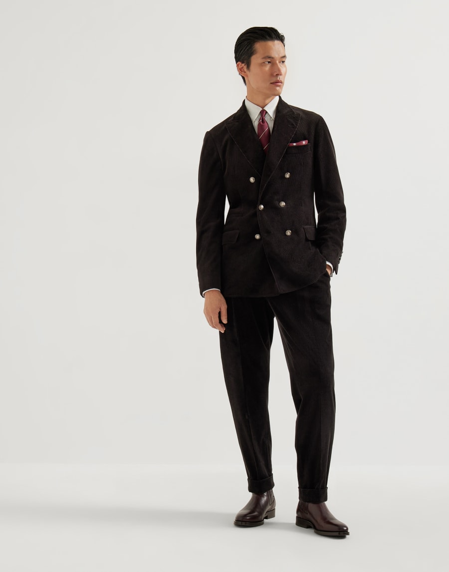 Corduroy suit Black Man - Brunello Cucinelli