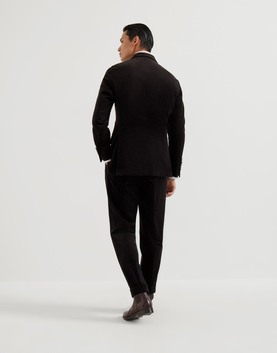 Corduroy suit Black Man - Brunello Cucinelli