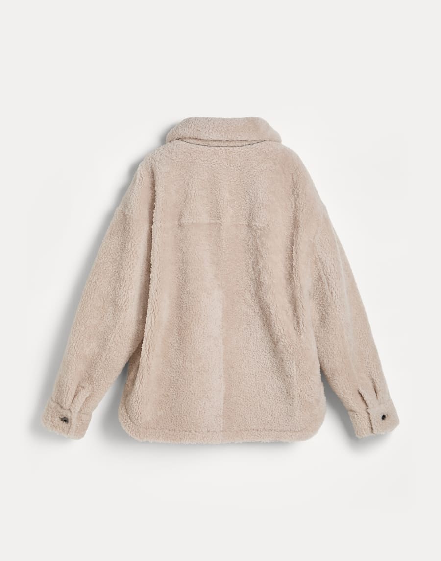 Giubbino in shearling Grigio Chiaro Bambina - Brunello Cucinelli