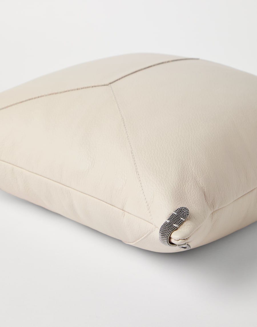 Kissen aus Leder mit Monili Panama Lifestyle - Brunello Cucinelli