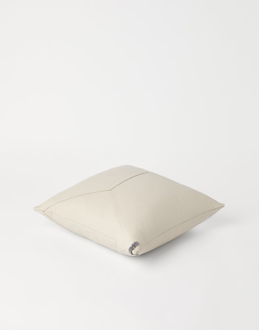 Leather cushion with monili Panama Lifestyle - Brunello Cucinelli