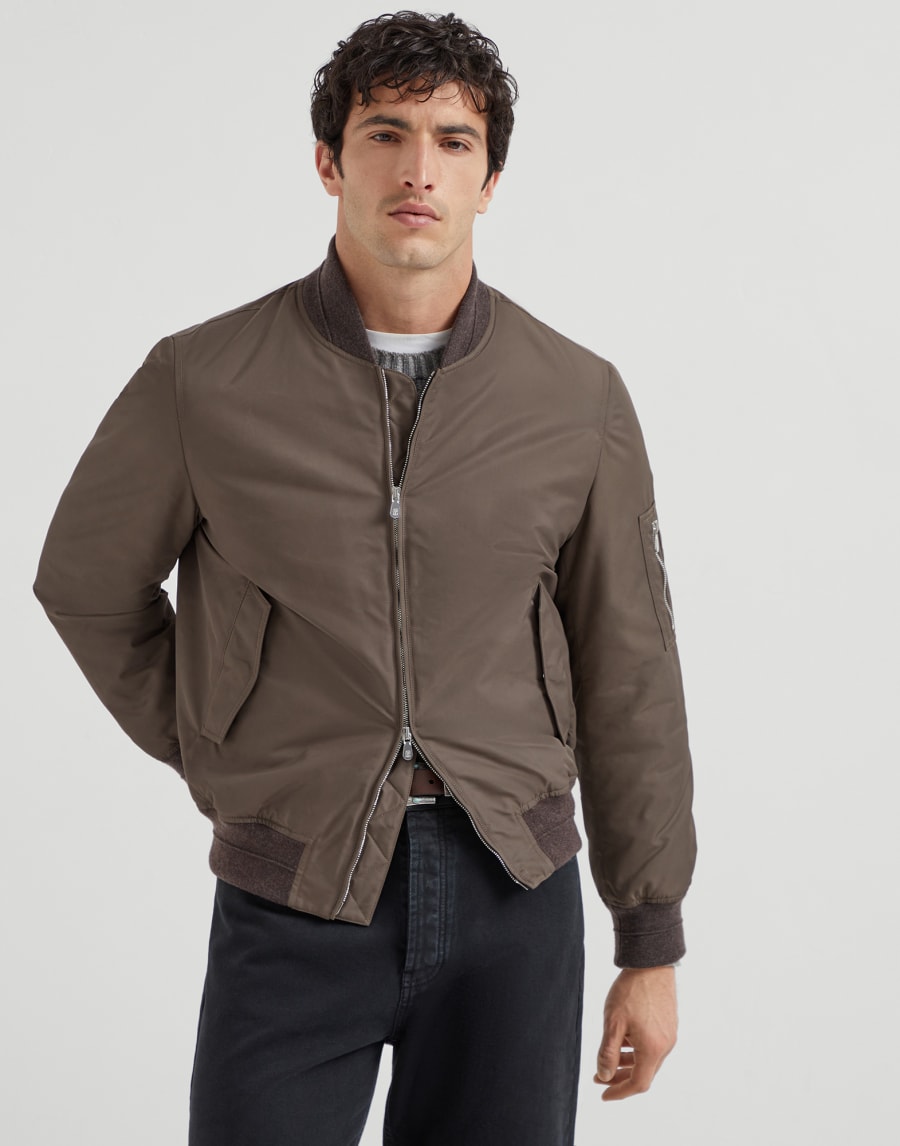 Bomber con imbottitura Marrone Uomo - Brunello Cucinelli