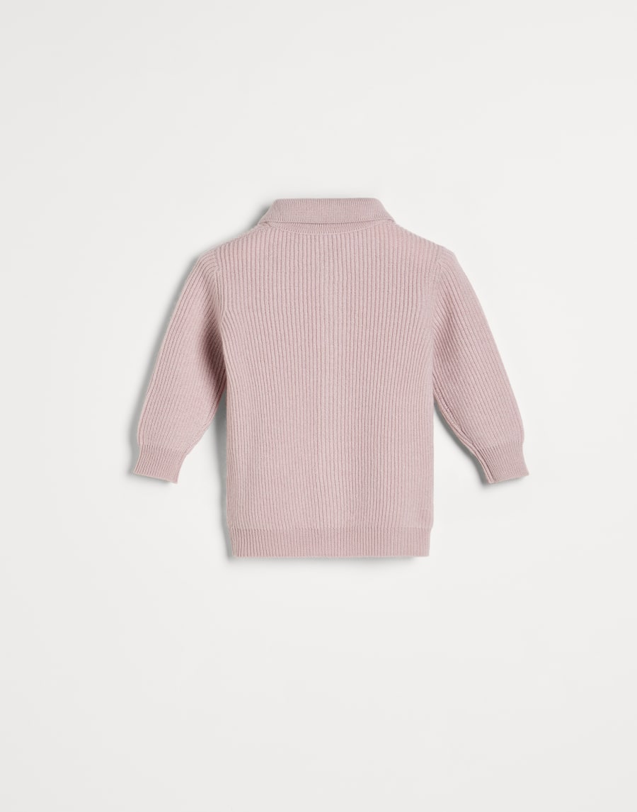 Cashmere Baby Cardigan Pink Baby - Brunello Cucinelli