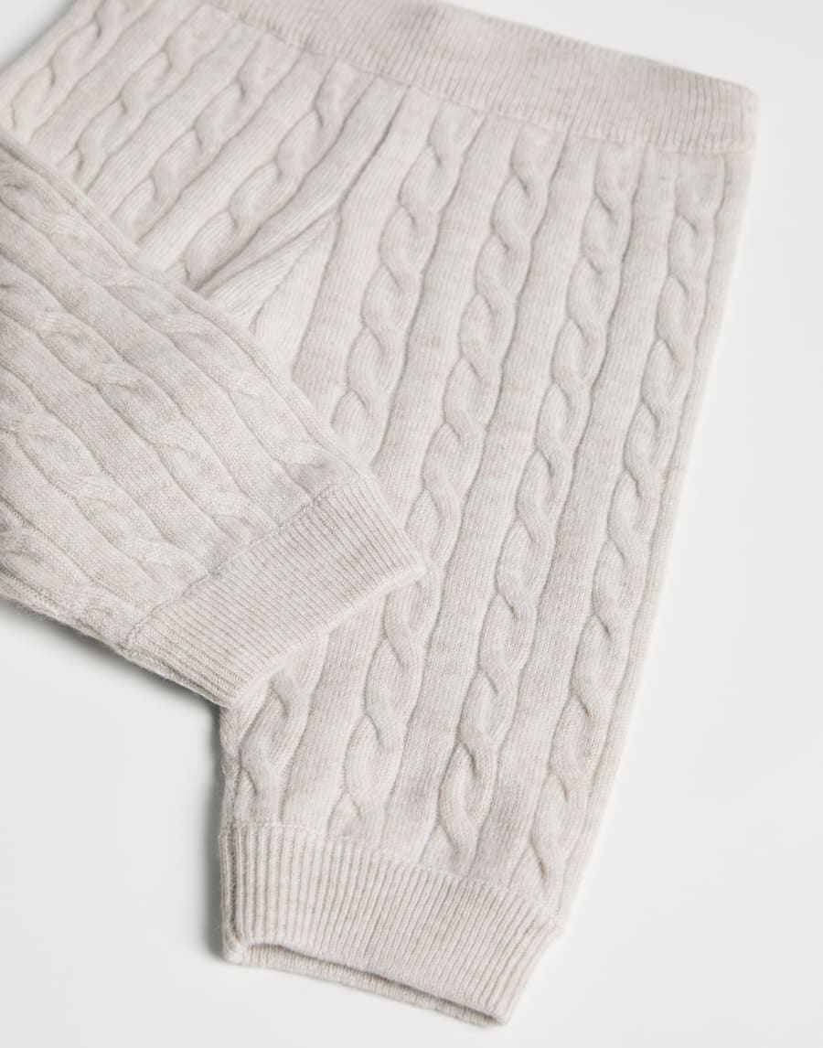 Pantalón Baby Bernie trenzado Gris Claro Bebé - Brunello Cucinelli