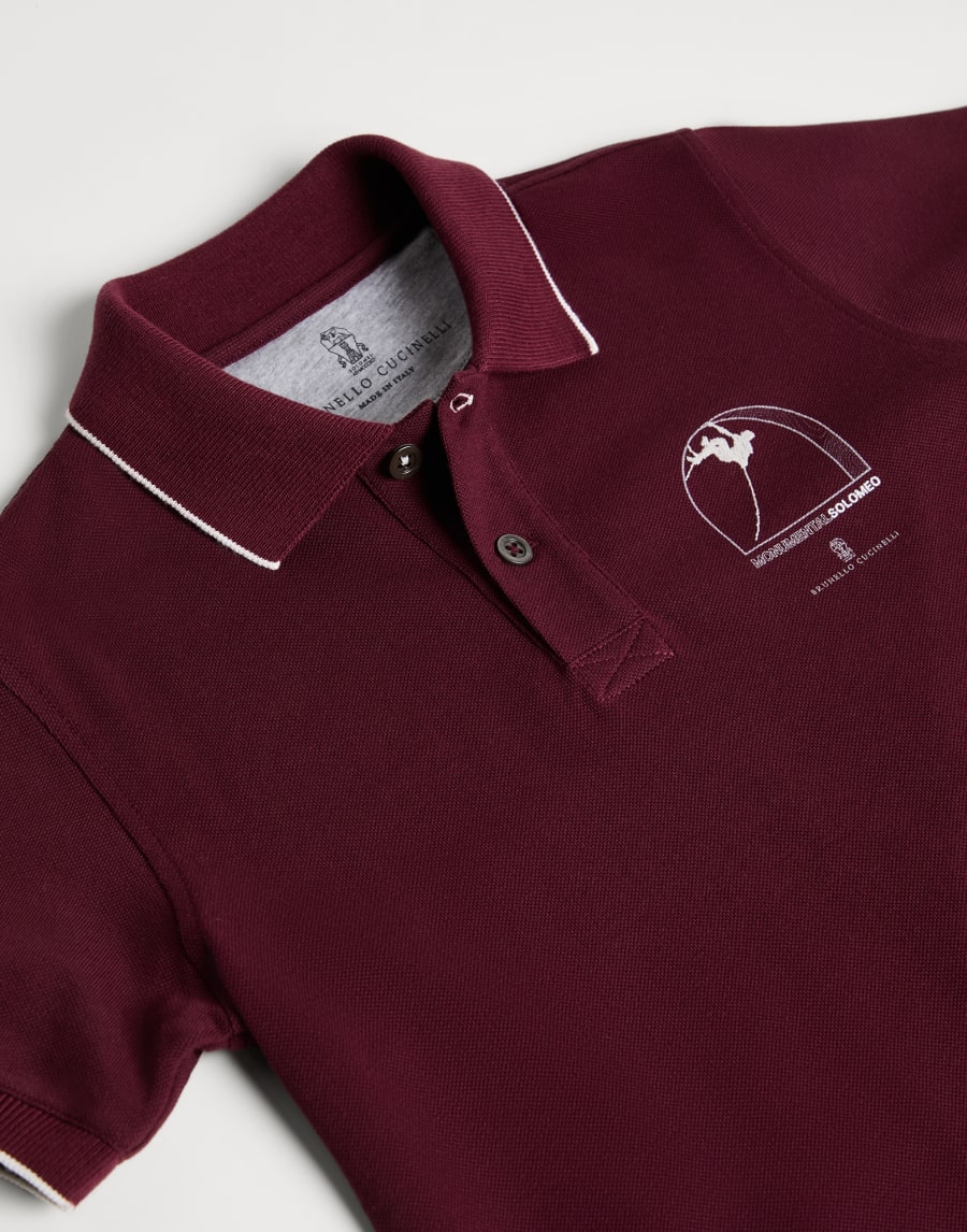 Polo en piqué Amarante Garçon - Brunello Cucinelli