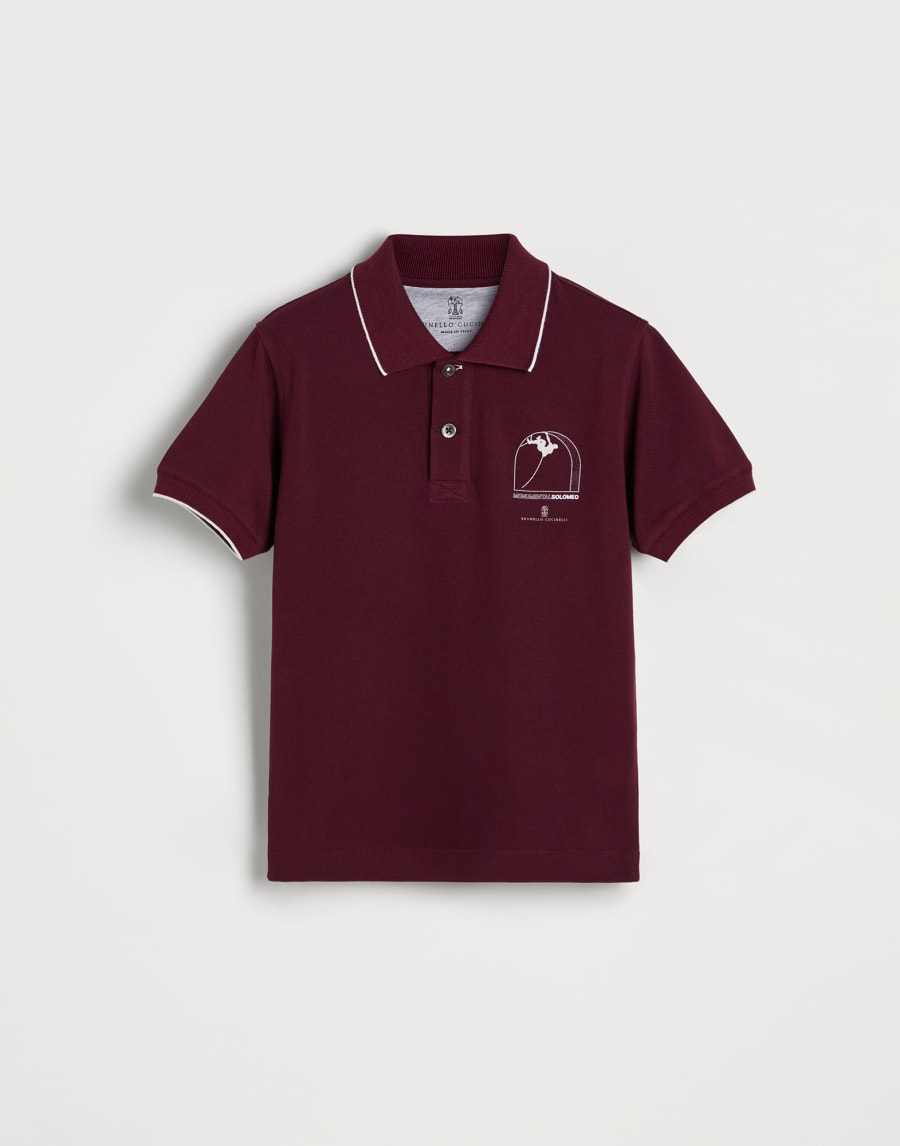 Piqué polo shirt Amaranth Boys - Brunello Cucinelli