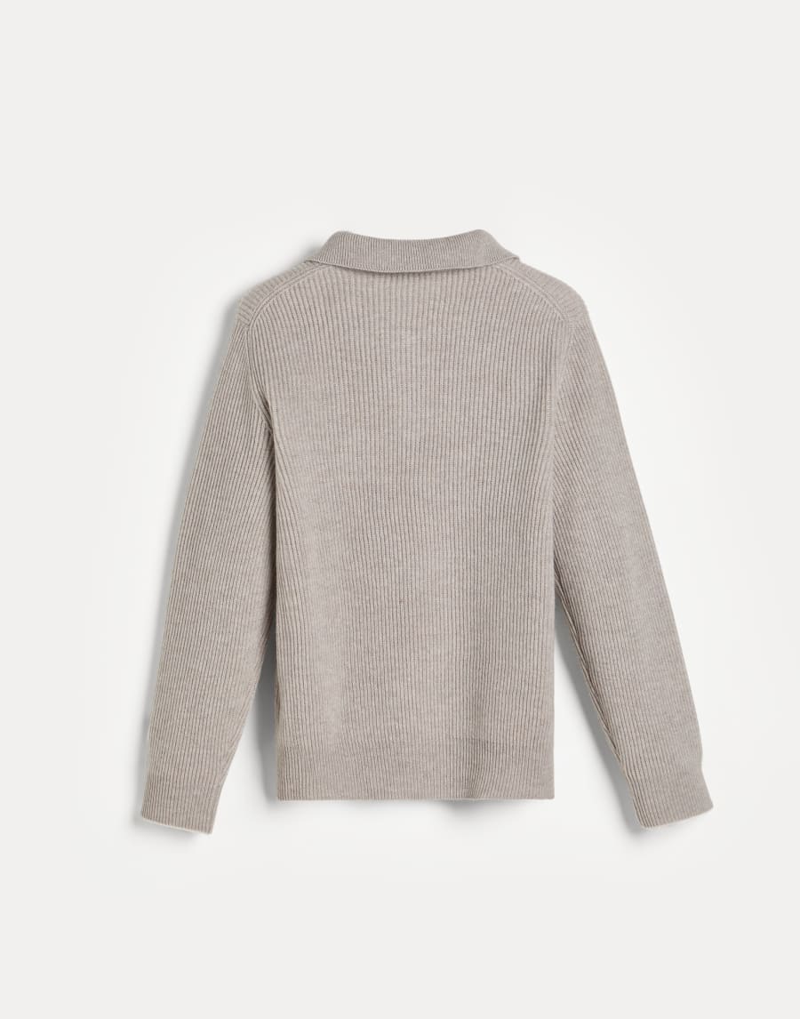 Cashmere polo with zipper Panama Boys - Brunello Cucinelli