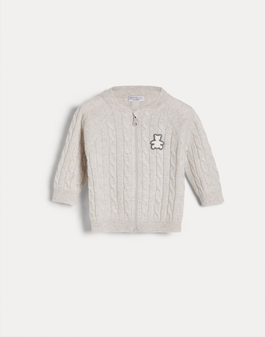 Maglia Baby Bernie a treccia Grigio Chiaro Baby - Brunello Cucinelli