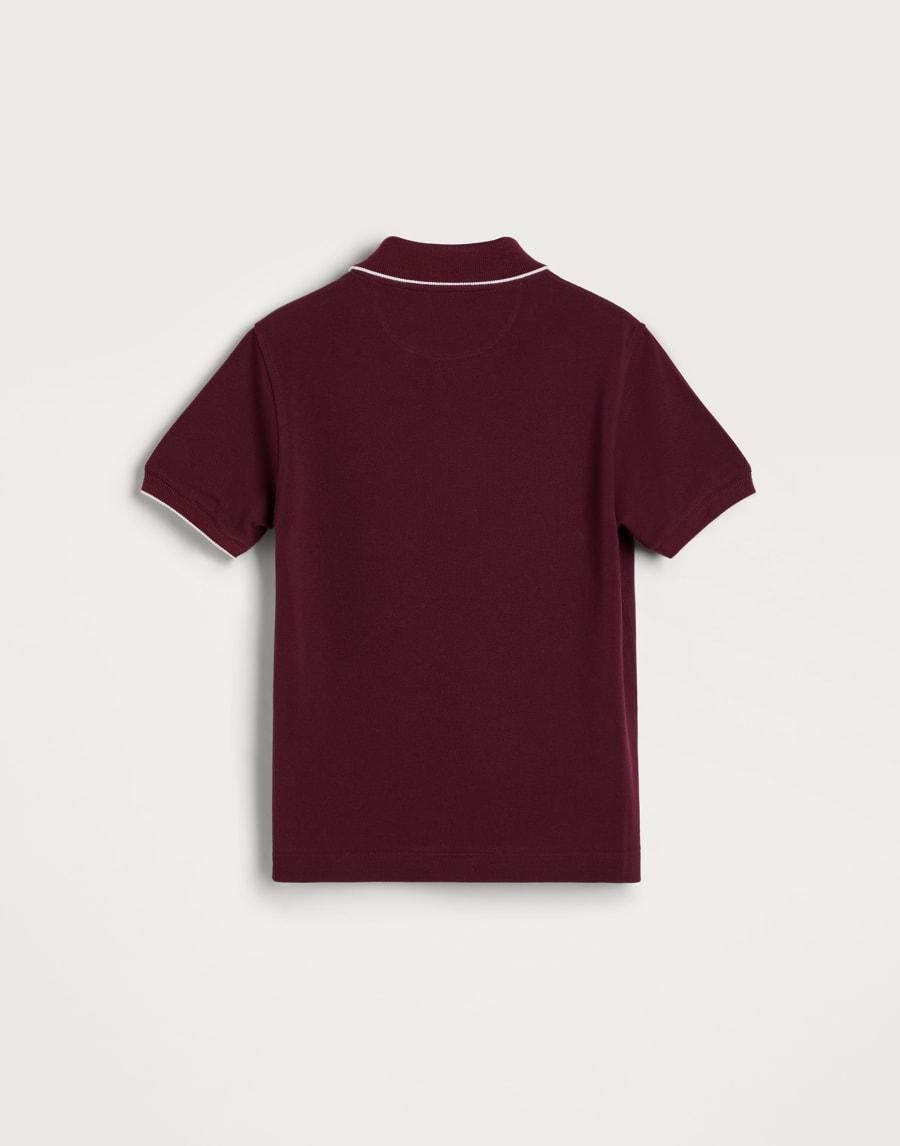 Piqué polo shirt Amaranth Boys - Brunello Cucinelli