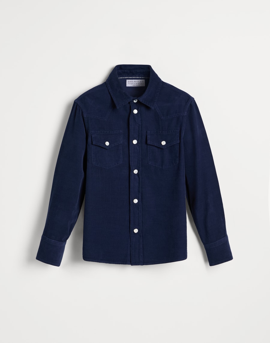Corduroy shirt Blue Boys - Brunello Cucinelli