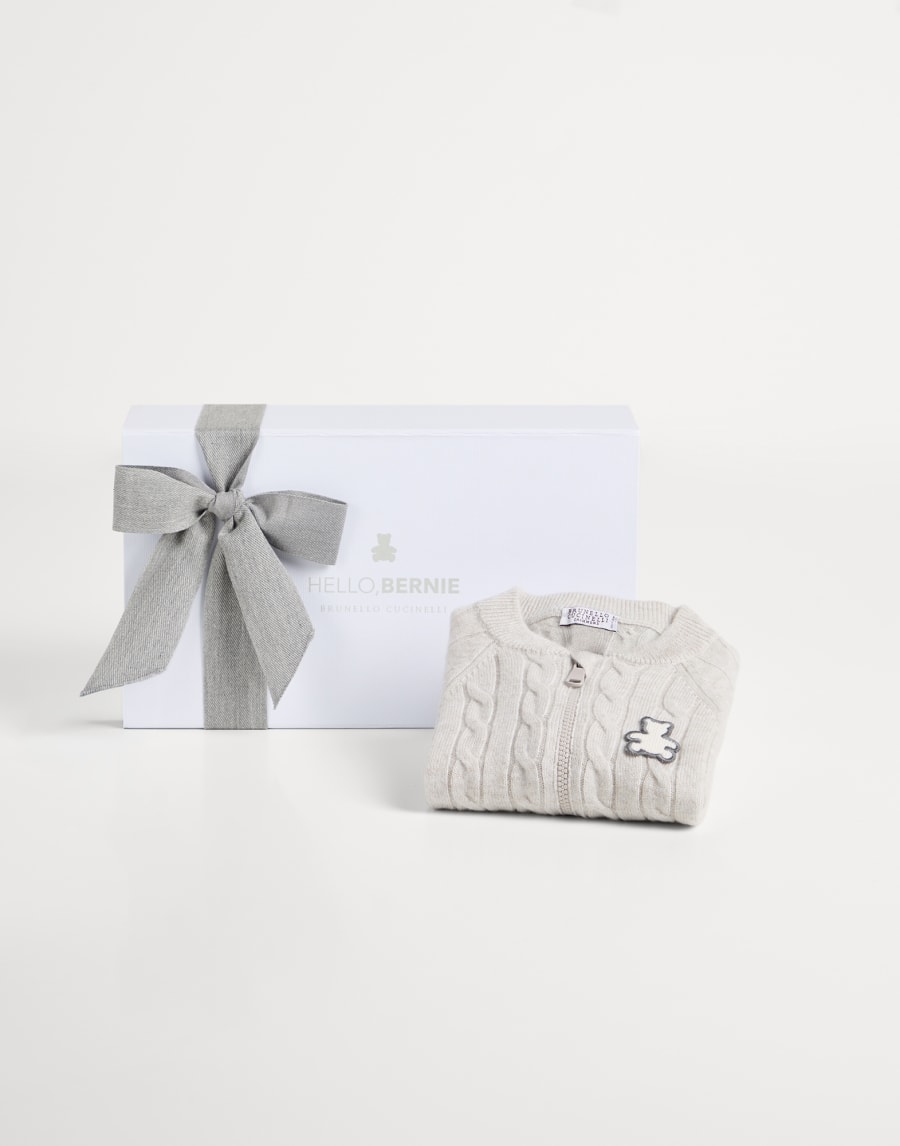 Jersey Baby Bernie trenzado Gris Claro Bebé - Brunello Cucinelli