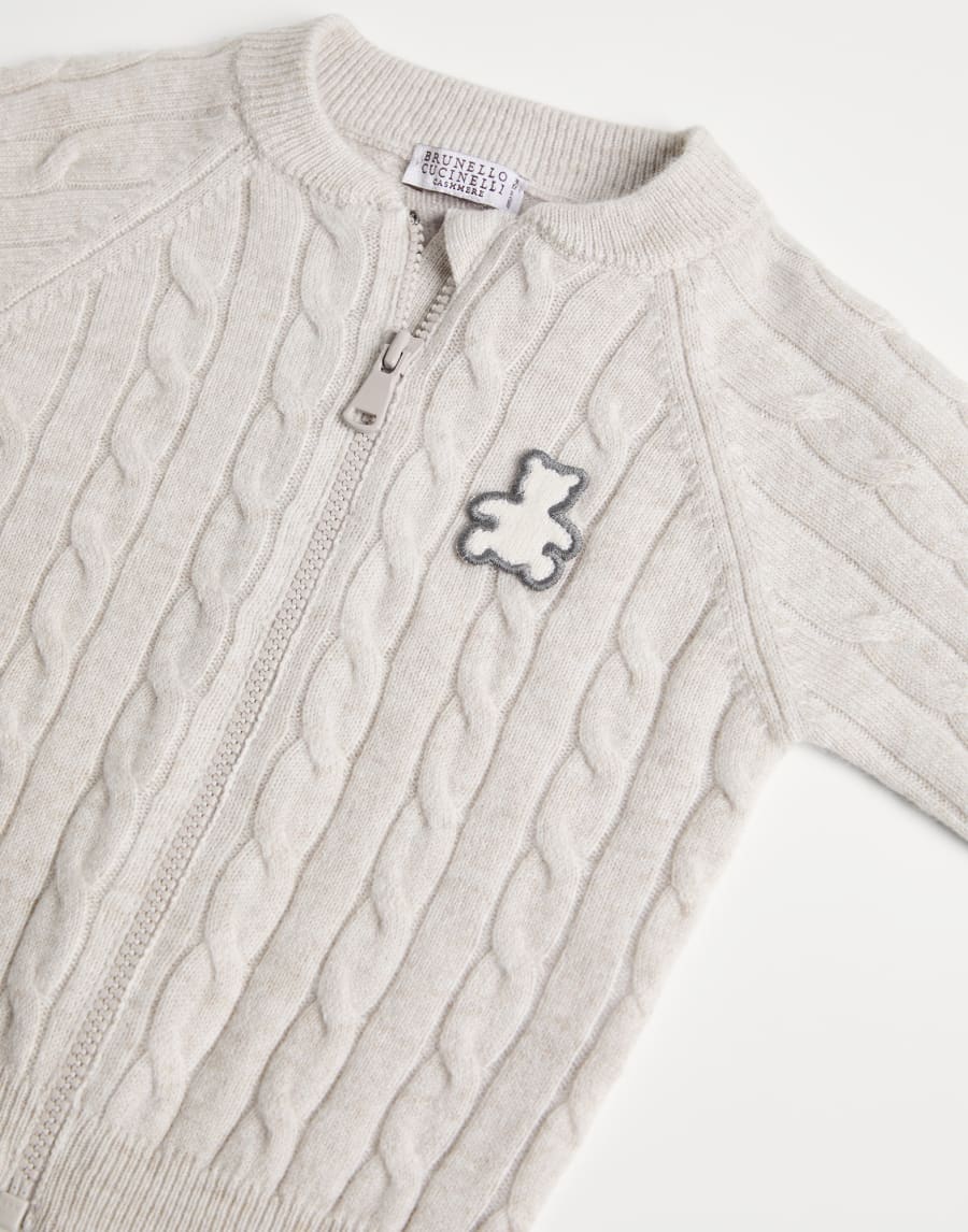 ベビーバーニー ケーブル入り セーター ライトグレー ベビー - Brunello Cucinelli