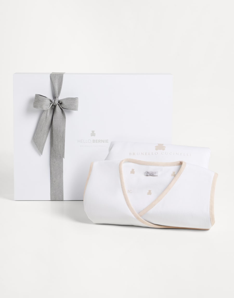 コットンインターロック スリーパーバッグ ホワイト ベビー - Brunello Cucinelli