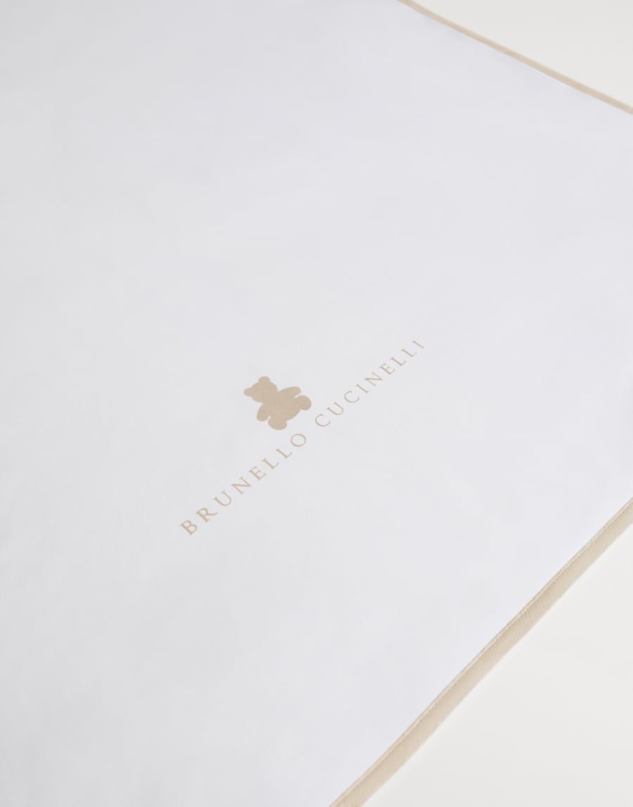 Cotton interlock blanket White Baby - Brunello Cucinelli