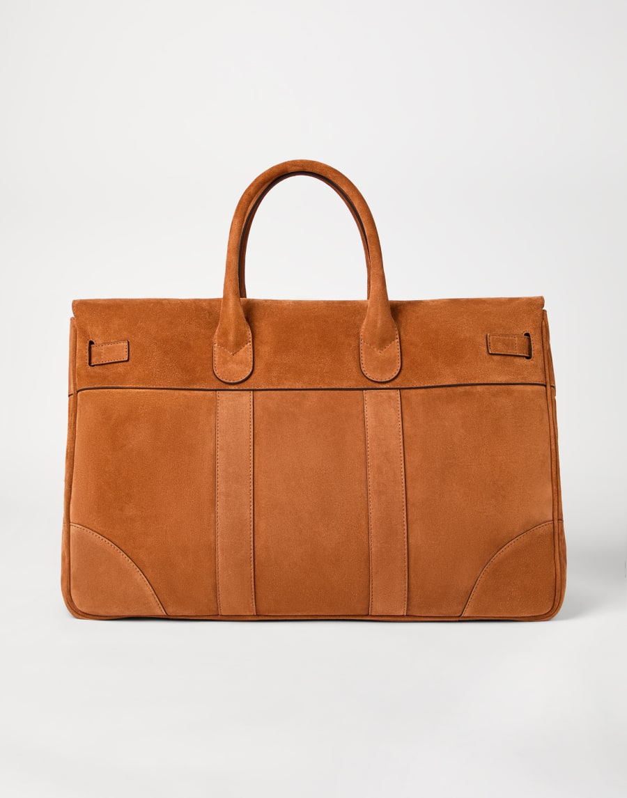 Suede bag Cognac Man - Brunello Cucinelli