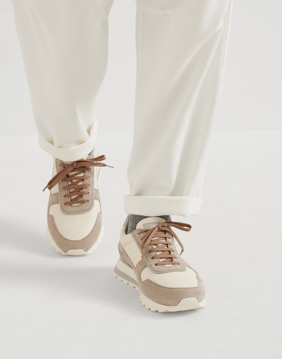 Calfskin and suede runners Buff Man - Brunello Cucinelli