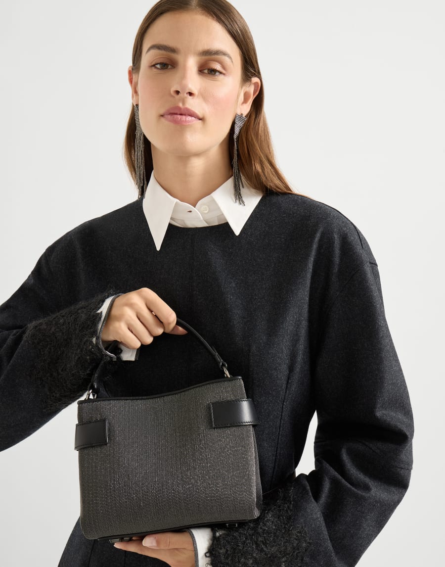 Borsa Top-Handle Essence piccola Precious Nero Donna - Brunello Cucinelli