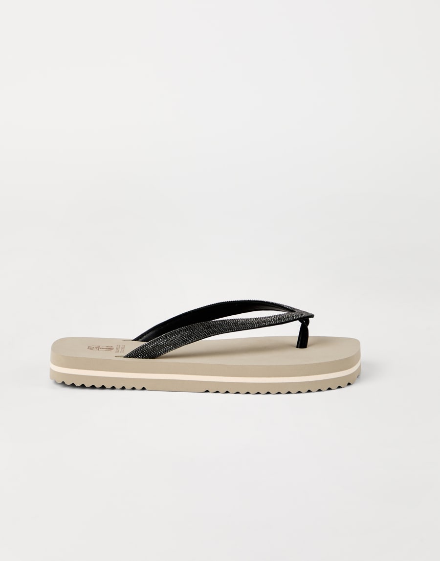 Precious flip flops Beige Lifestyle - Brunello Cucinelli