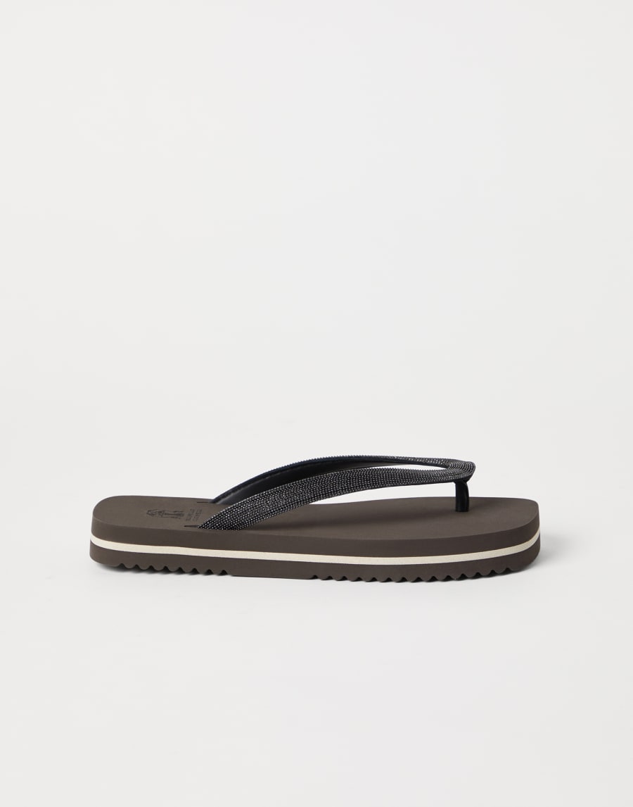 Precious flip flops Rust Brown Lifestyle - Brunello Cucinelli